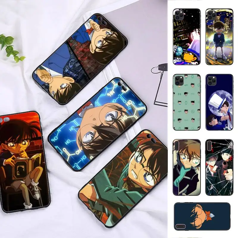 

FHNBLJ Detective Conan Phone Case for iPhone 11 12 13 mini pro XS MAX 8 7 6 6S Plus X 5S SE 2020 XR cover