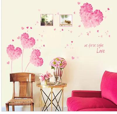 

Love flowers picture frame living room bedroom kindergarten environment layout 3D Removable Wall Decal