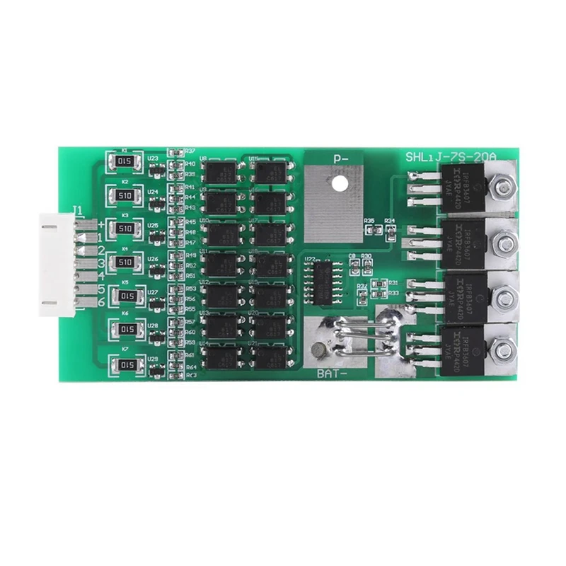 Lithium Battery Protection Board 7S 24V 20A Bms With Balance Function | Электроника