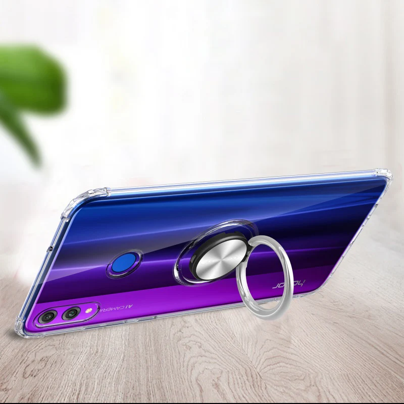 Чехол для Huawei Honor 8X прозрачный деловой чехол с магнитным кольцом Задняя панель