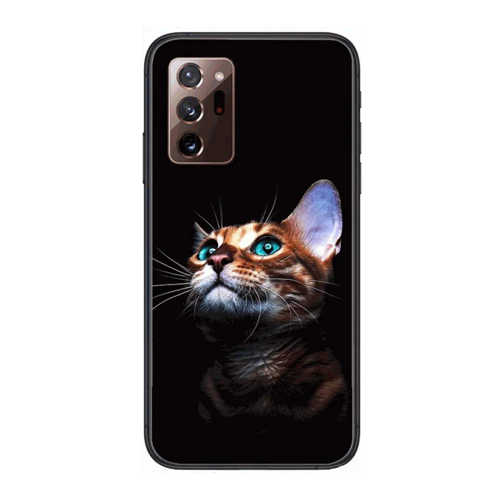 

Cute and fun soul cat frosted anti-fall mobile phone case Phone Case cover hull For SamSung note20 10 9 8 4 pro plus black pri