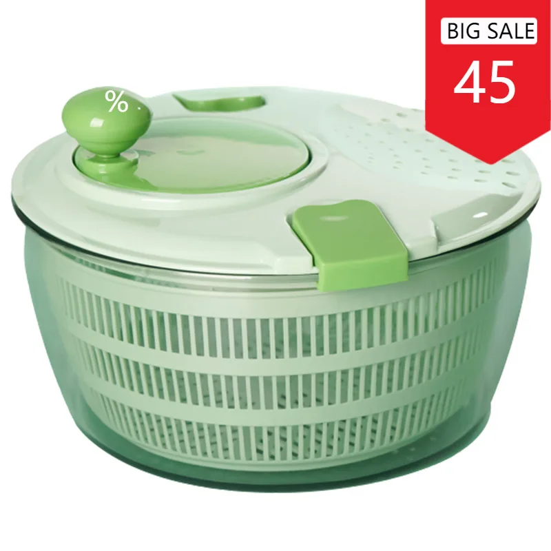 

Vegetable And Fruit Vegetable Drain Basket Dehydrator Multifunctional Household Dryer Basket Shake Plastic Kitchen Tool Spinner