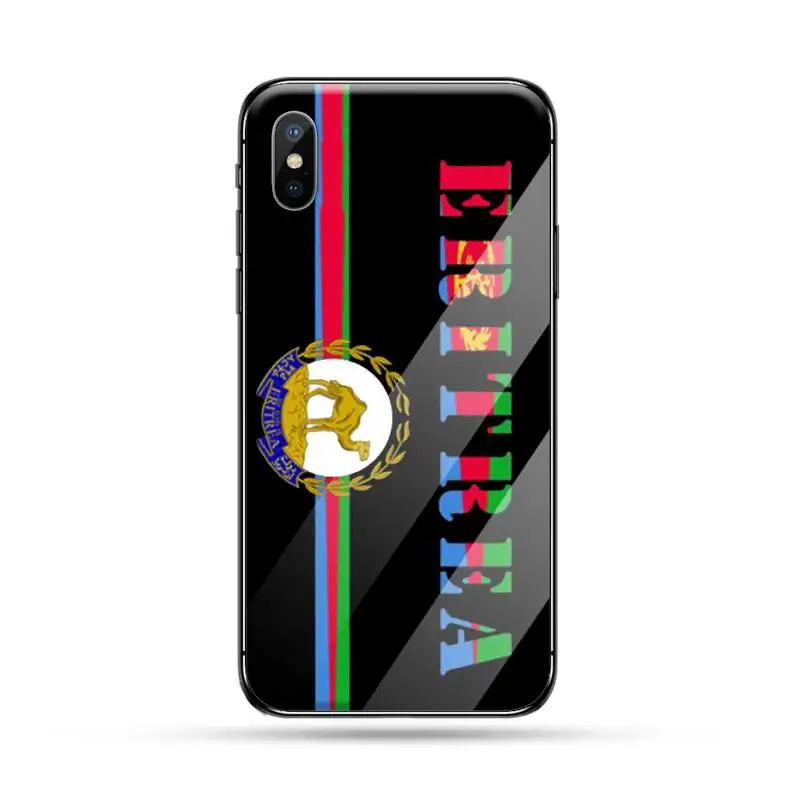 

Eritrea Flag Phone Case Tempered glass For iphone 6 6S 7 8 plus X XS XR 11 12 PRO MAX Mini
