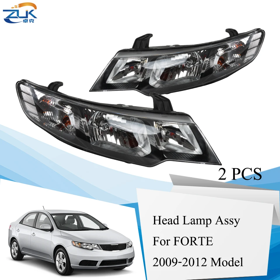 Передсветильник налобный фонарь ZUK 2 шт. налобсветильник лампа для KIA FORTE 2009 2010 2011