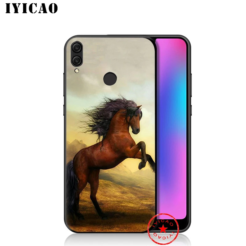 IYICAO лошадь прохладный Бег мягкий чехол для huawei Honor 20 10 9X9 8C 8X8 7X 7C 7A 6A Nova 5i 4 3i 2 2i Lite рro
