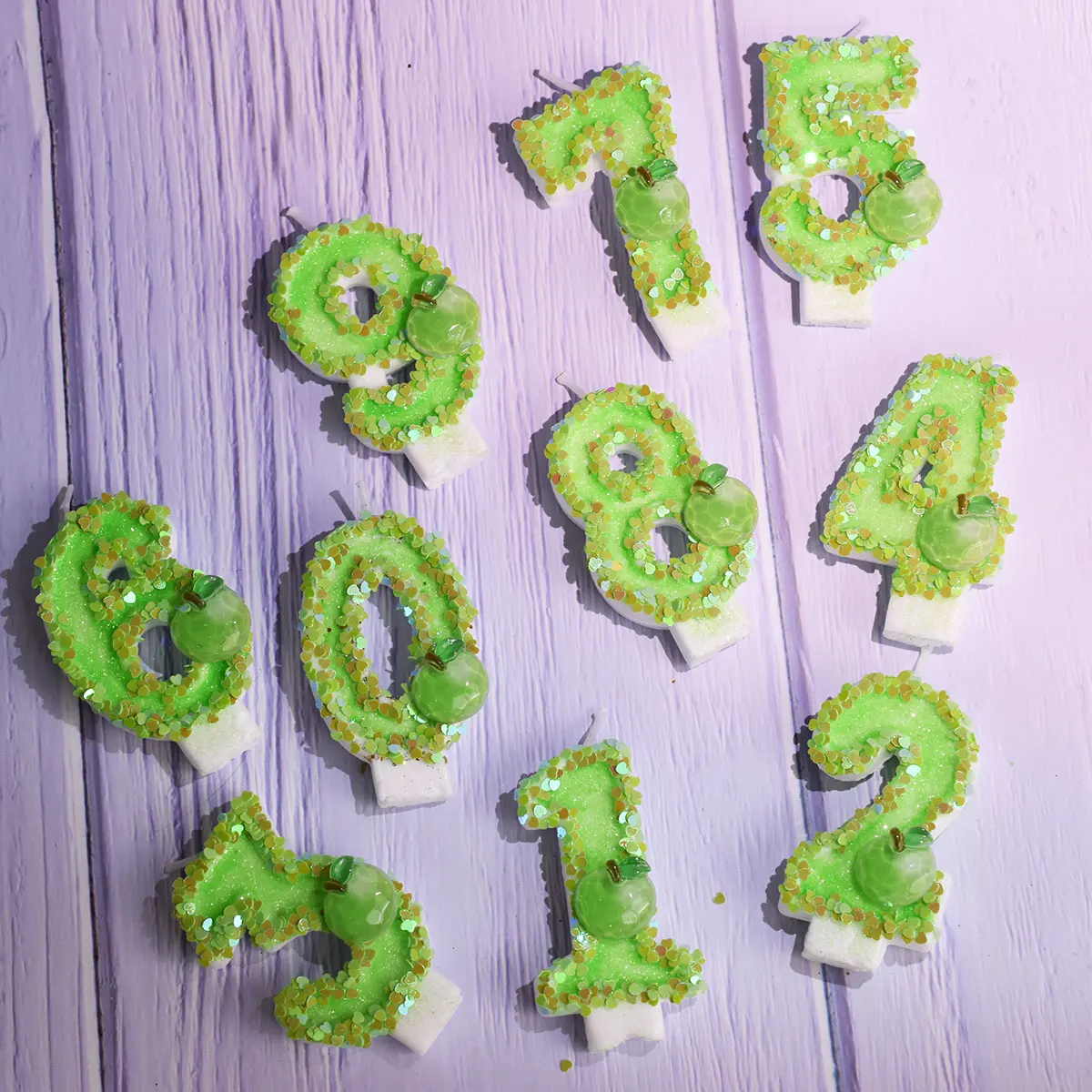 

Number 0-9 Cake Topper Baby Shower Fruits Candles Children Happy Birthday Wedding Decoration Anniversary Party Supplies Souvenir
