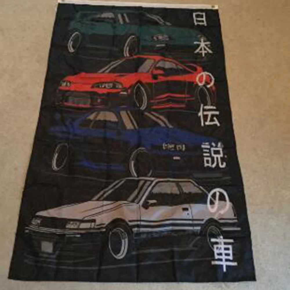 Custom Gift 3x5ft Polyester Flag with JDM CAR Banner 3ftx5ft