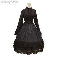gothic lolita black rose old castle gorgeous sweet skirt