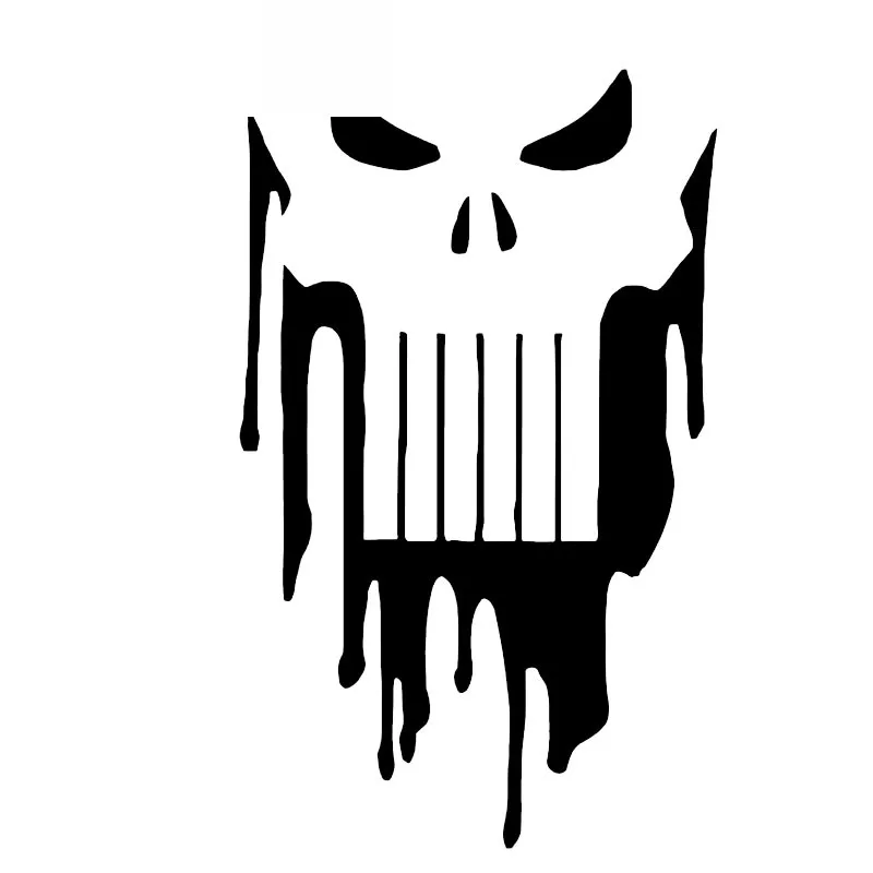 

Funny Blood and Skull Stickers High Quality Car Window Decoration Personality Pvc Waterproof Decals Black/white, 16cm*10cm