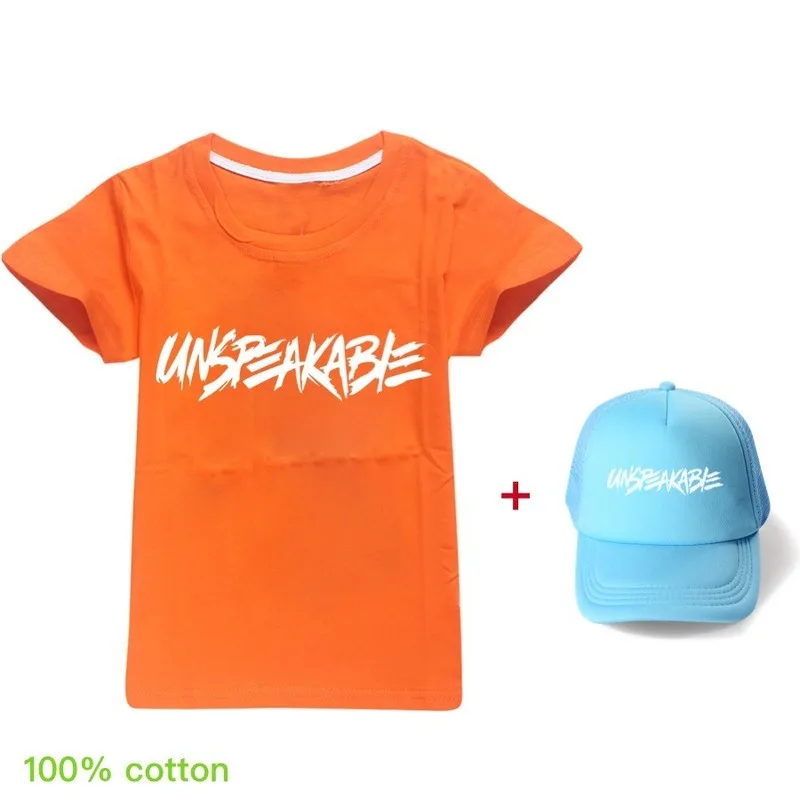 

Kids Unspeakable T-shirt Alan Walker Youtube Boys Print Sweatshirt T-shirt+cap Girls shirt Clothes For Children Pullover