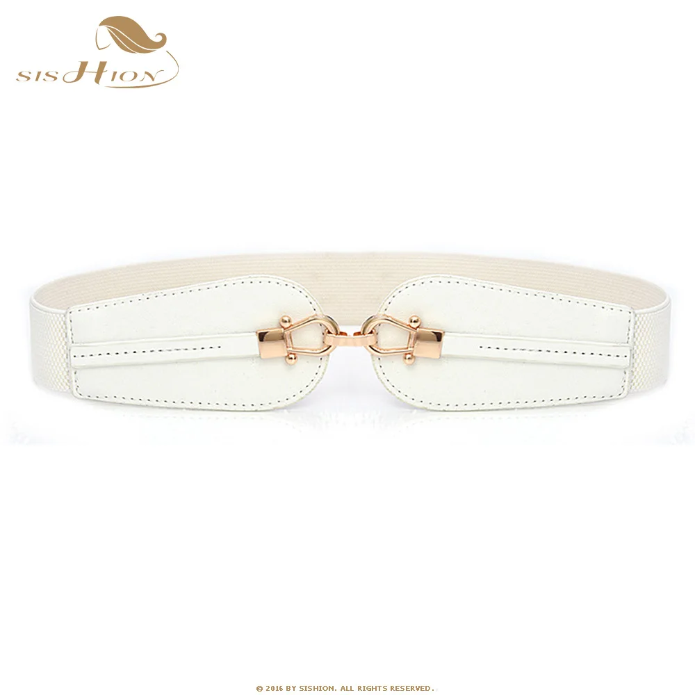 SISHION винтажный эластичный пояс Cummerbund QY0361 женский ремень черный широкий Черный