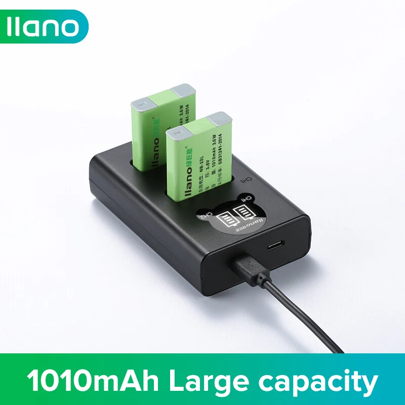 LLANO NB-13L NB EL13 Камера Батарея USB Dual Зарядное устройство для Canon G1x Mark III G5X G7X G9X II SX620HS