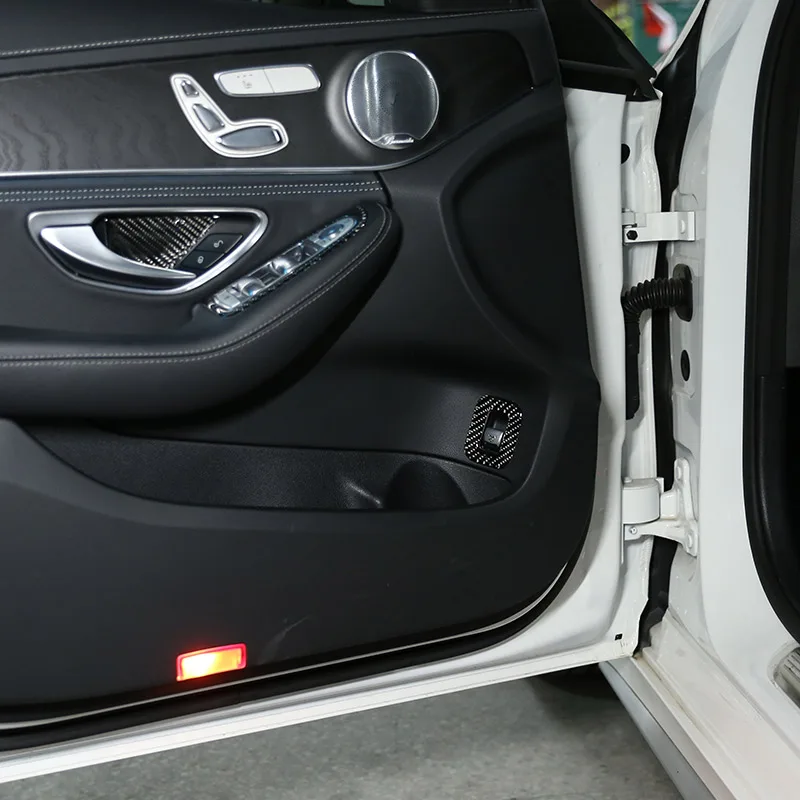 

Carbon Fiber Driver Side Taildoor Switch Frame Stickers For Mercedes Benz C Class W205 GLC X253 2015-2019 Car Accessories