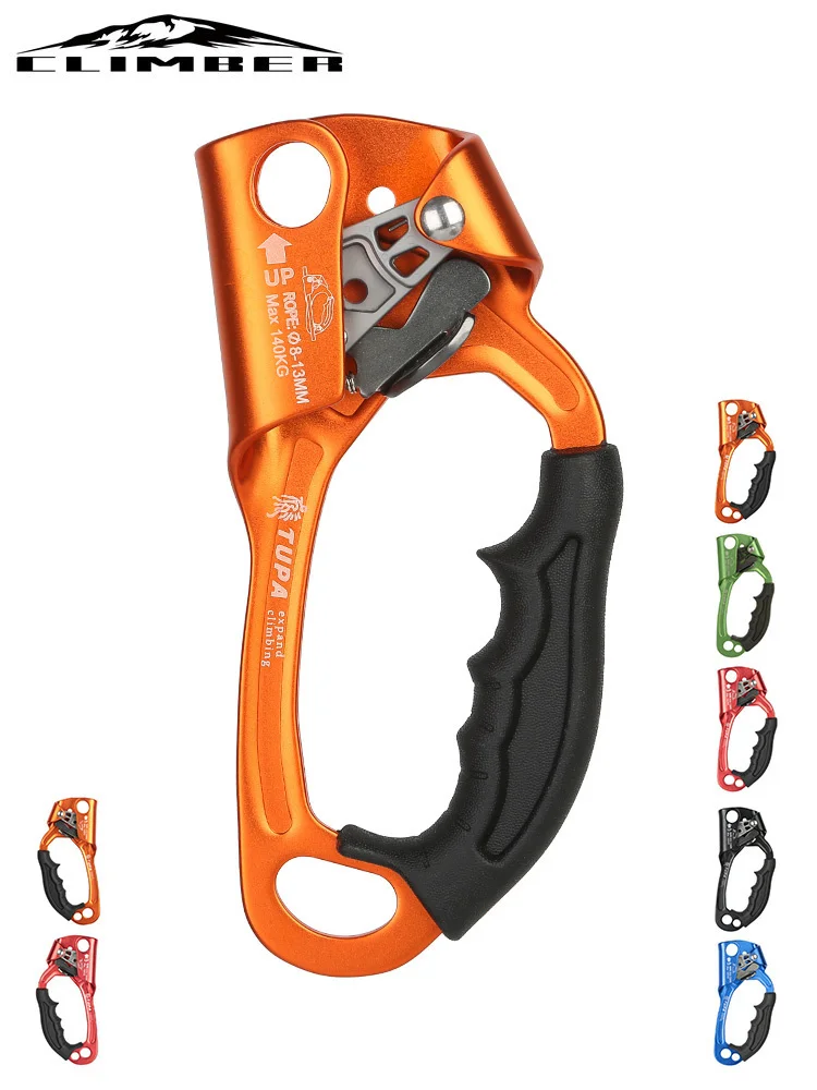 

Outdoor Rock Climbing SRT Professional Hand Ascender Device Mountaineer Handle Ascender Left Hand Right Hand Climbing Rope Tools