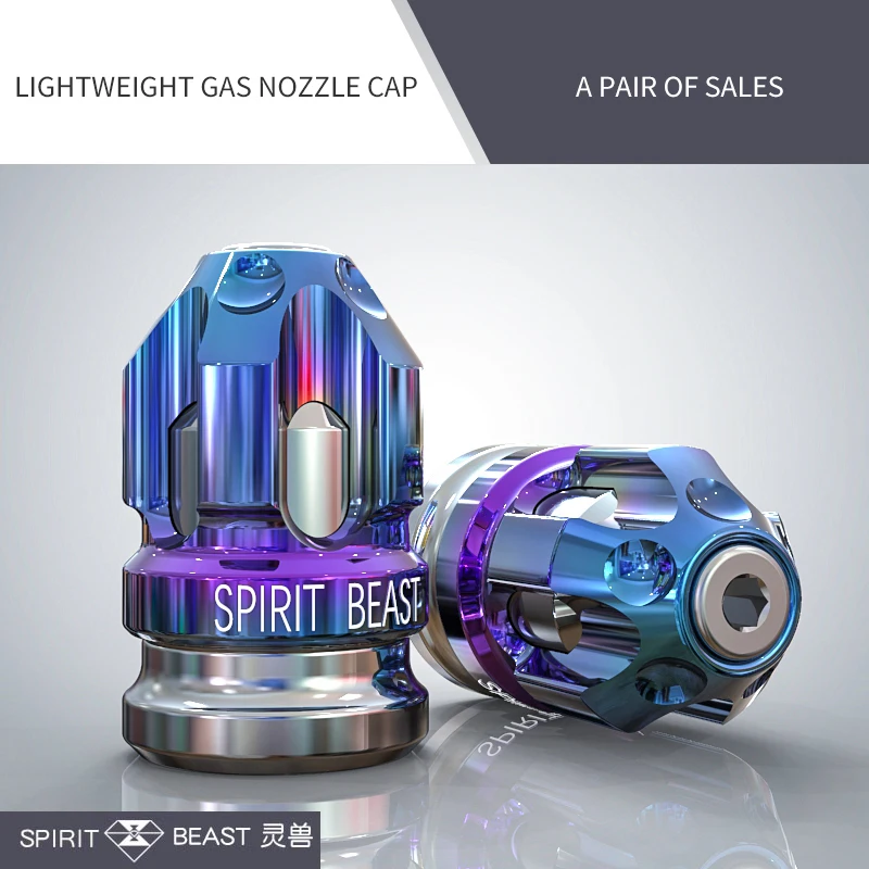 blue-silver SPIRIT BEAST автомобильные шины для колес мотоцикла покрышки для шин клапан сопло крышка Мотоцикл Скутер велосипед ATV шины газовая Крышка для Honda Suzuki Yamaha - Цвет: blue-silver