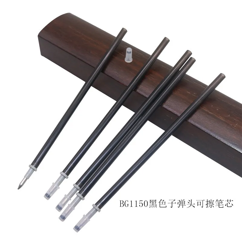 Black ink 20 pcs 20 шт стираемые чернила для заправки в форме пули 0,5 мм наконечник синий черный две спецификации по желанию подходящая шариковая ручка гелевая ручка - Цвет: Black ink 20 pcs