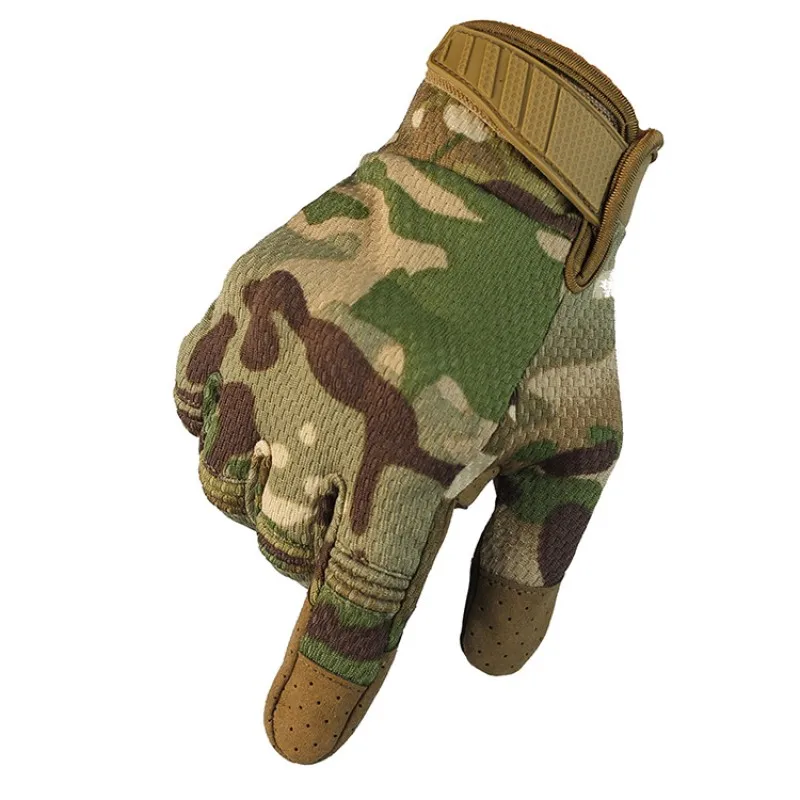 

Тактические перчатки для военных тренировок, армейские спортивные противоскользящие митенки с пальцами для скалолазания, охоты, езды на ве...