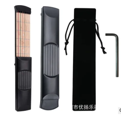 1 Set of Right-hand 4-fret 6-string Pocket Guitar, Practice Tool for Beginners and Children Musical Instrument , Travel Guitar