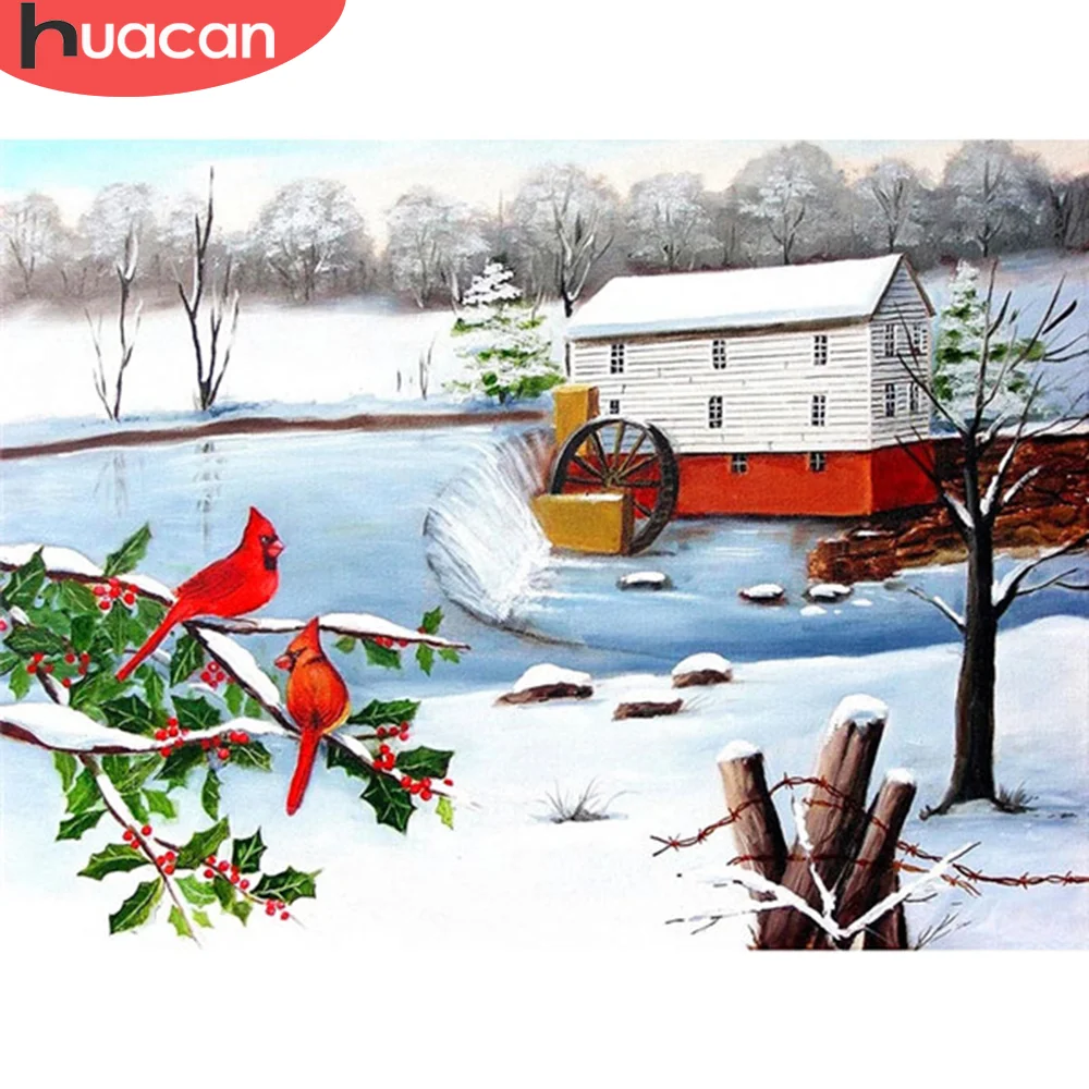 HUACAN алмазная вышивка птица наборы для вышивки крестом мозаика животные Полные