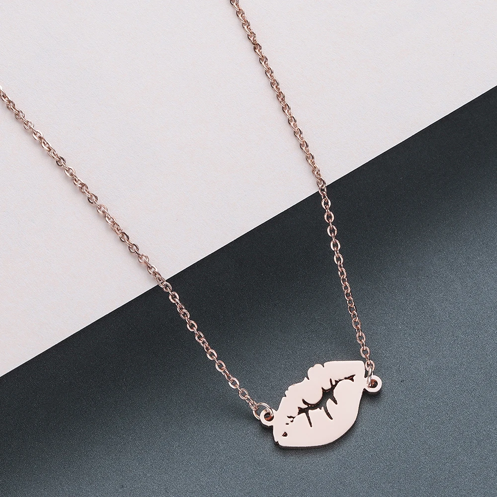 Kinitial 2019 ожерелье с кулоном в виде сексуальных губ ювелирная цепочка из