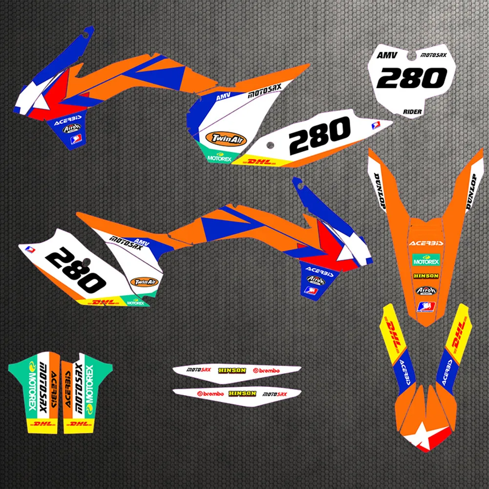 Графические фоны наклейки наборы для KTM EXC EXCF 2014 2015 2016 SX SXF 2013 150 200 250 300 350 450 |