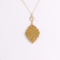 gold tone long chain pendant raffia mats moroccan pendant necklaces morocco pendant necklaces