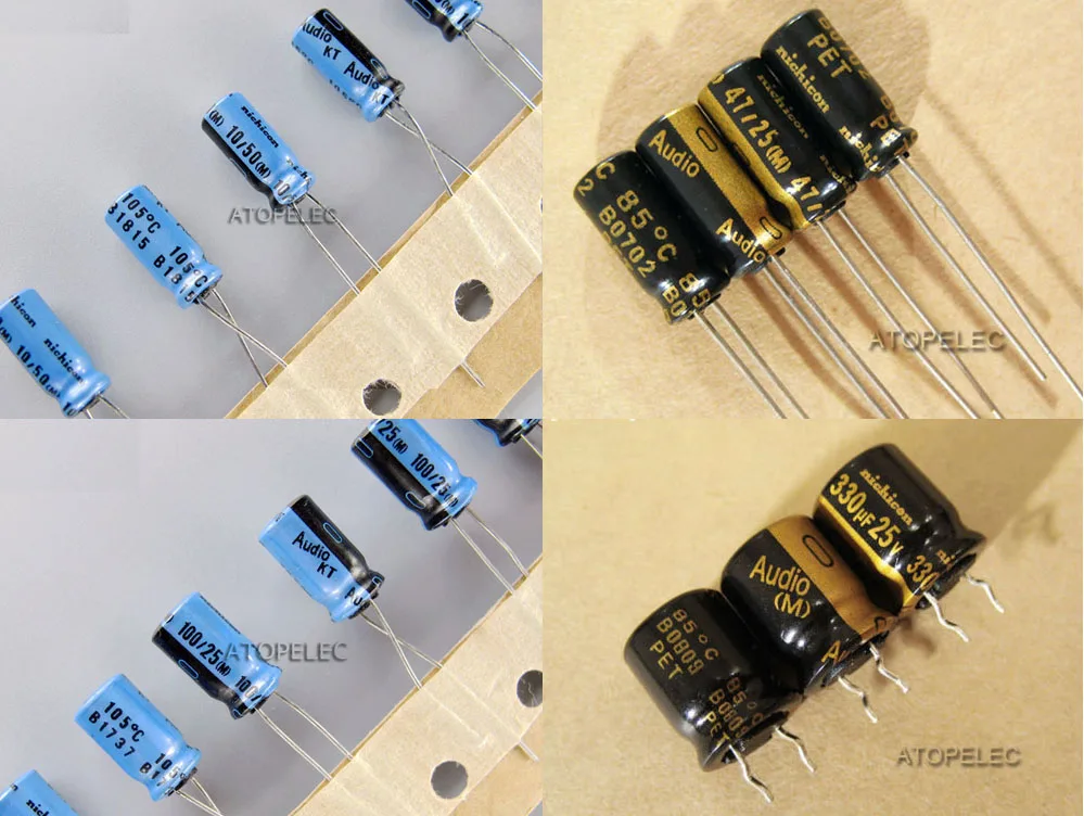 10 шт. серия Nichicon AUDIO электролитические конденсаторы Hi-Fi аудио мкФ/47 мкФ/100 мкФ/220