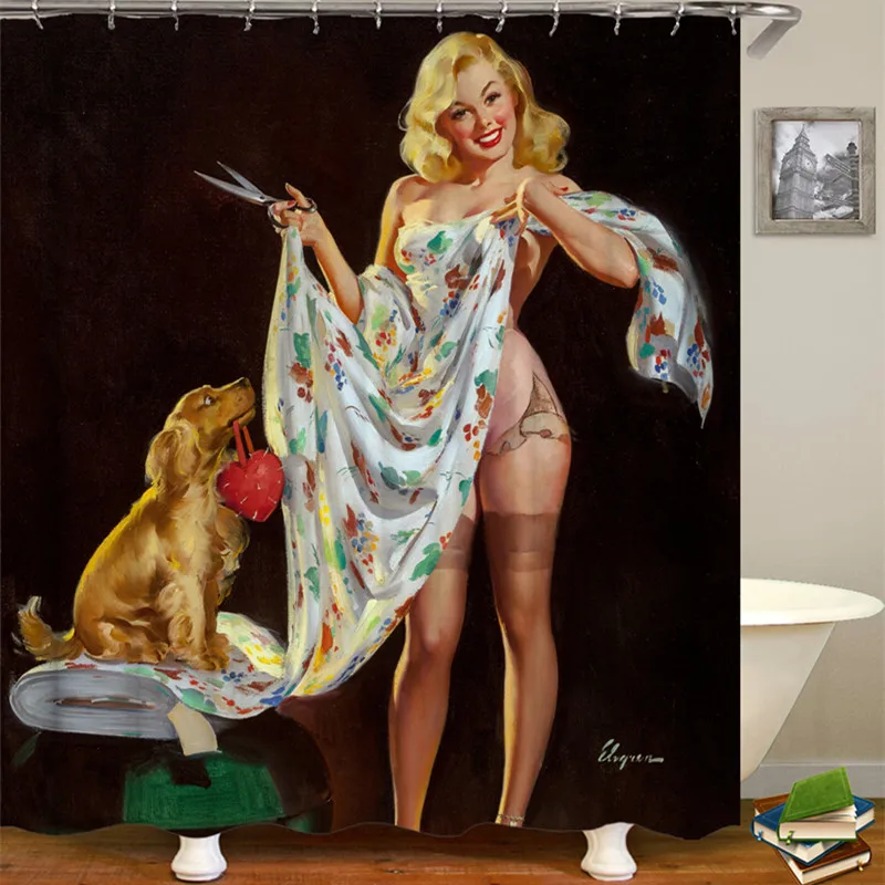 Сексуальная модная Водонепроницаемая занавеска для душа из полиэстера s ванной