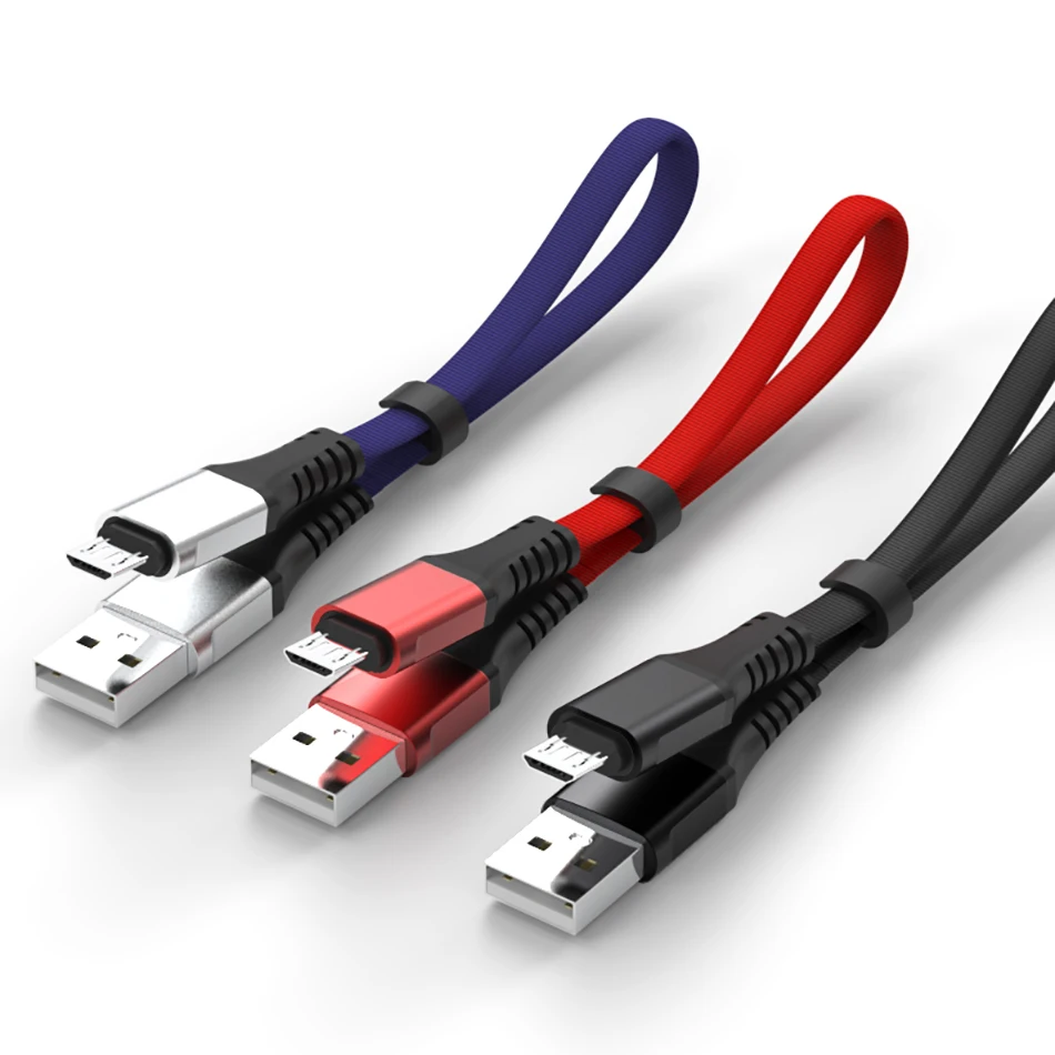 30 см USB кабель 2.4A Быстрая зарядка Micro USB/type C кабель для зарядного устройства для iphone samsung S8 S9 Redmi Note 4 USB-C данных короткий шнур