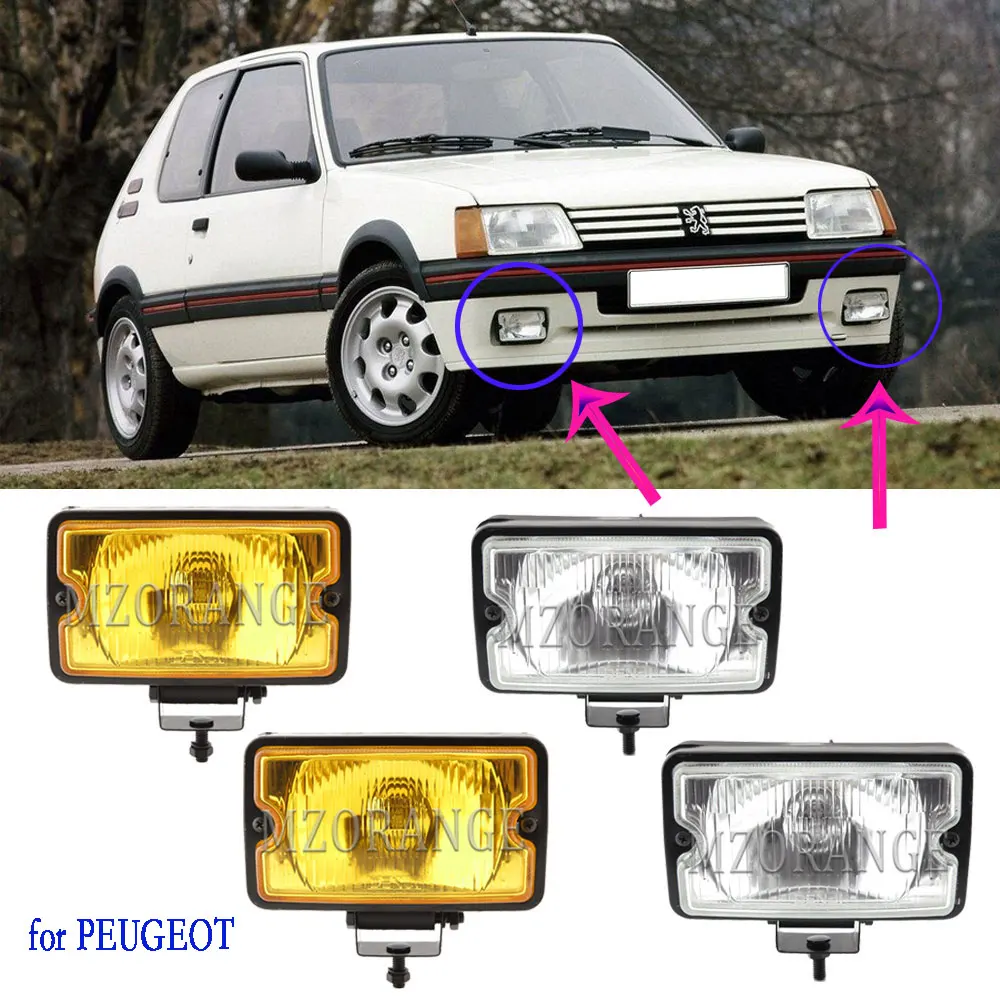 

Fog Lights for PEUGEOT 205 GTI CTI 106 306 Mi16 H3 Halogen Spotlight Front Driving Light Fog Lamps Headlight accessories