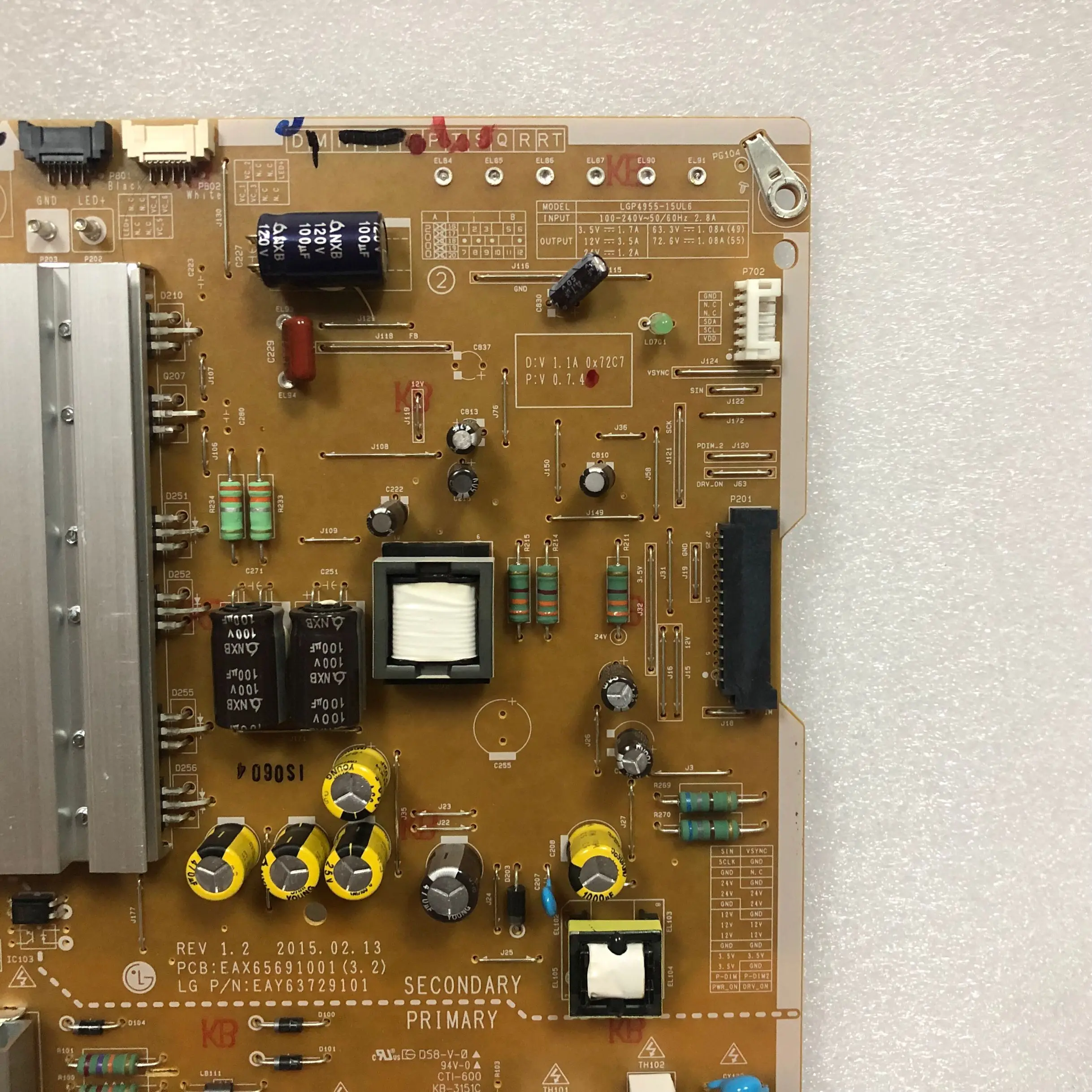 Оригинальная плата питания LG 55UF77008500 EAX65691001 LGP4955-15UL6 spot (art.: 7a5829fde) - 7a5829fde
