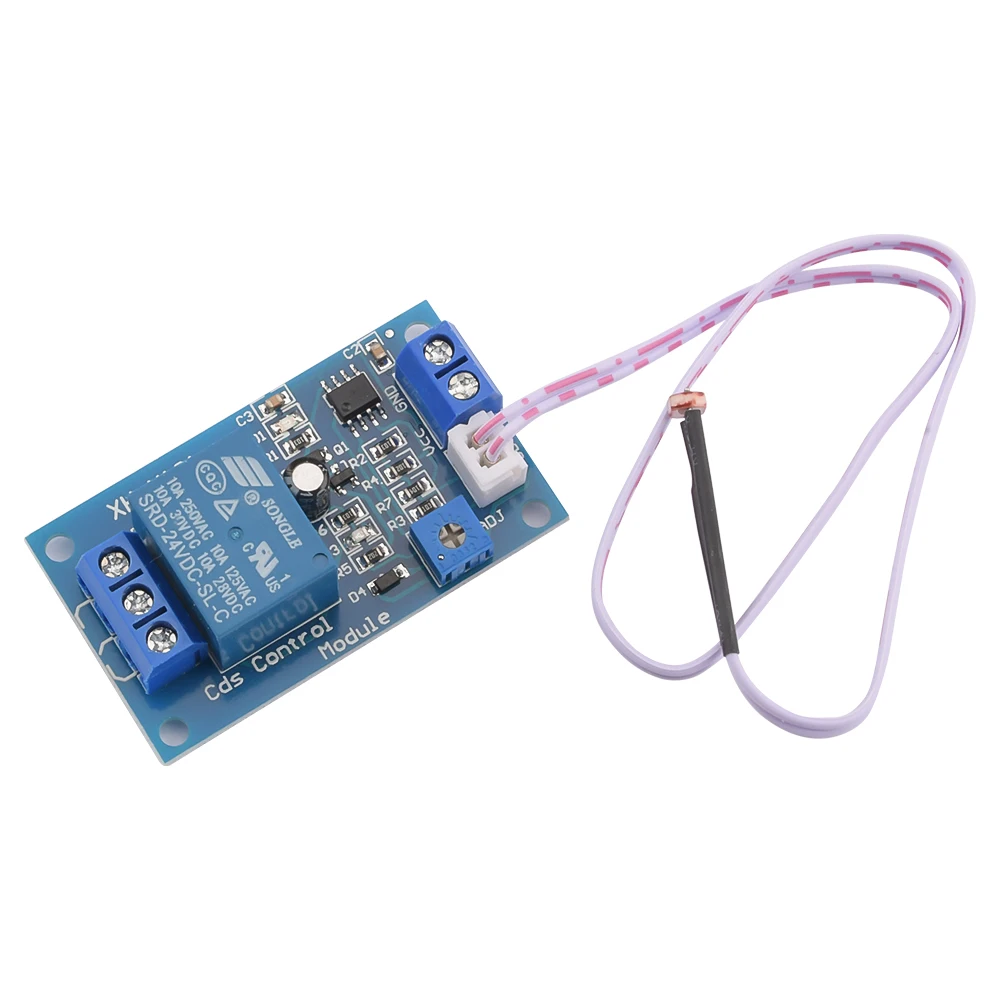 

XH-M131 DC 5V/12V/24V Light Control Switch Photoresistor Relay Module Detection Sensor 10A Brightness Automatic Control Module