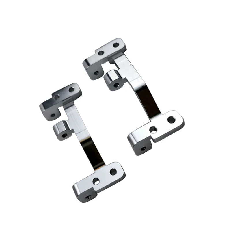 

2 Set RC Car Part: 1 Set Front Hub Carrier(L/R) Base C Socket & 1 Set Metal Pull Rod Base Seat Silver