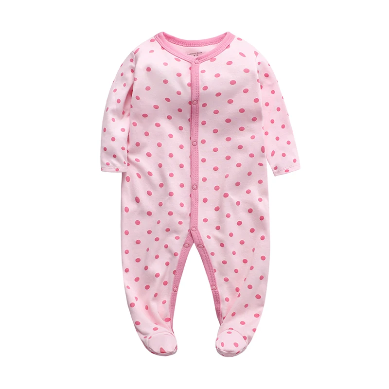 

Newborn Rompers For Girls Long Sleeved Cotton Footed Jumpsuits Infant Outfits Costume Pajama New Born Baby Girls Clothes