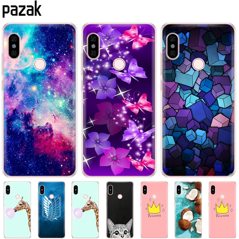 Силиконовый чехол для Xiaomi Redmi Note 6 Pro 26 дюйма мягкая задняя крышка из ТПУ Чехлы