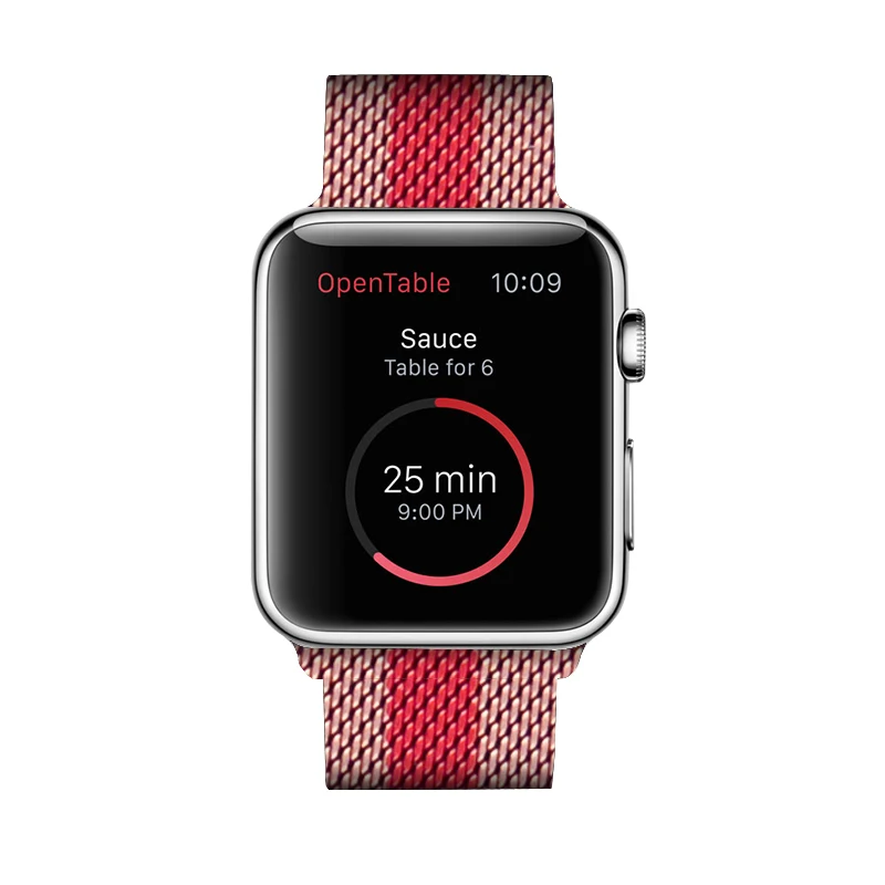 Розовый/красный Milanese Loop Band 40 мм ремешок для Apple Watch Series 4 44 мм Женский браслет женский браслет для Iwatch 38 42 мм