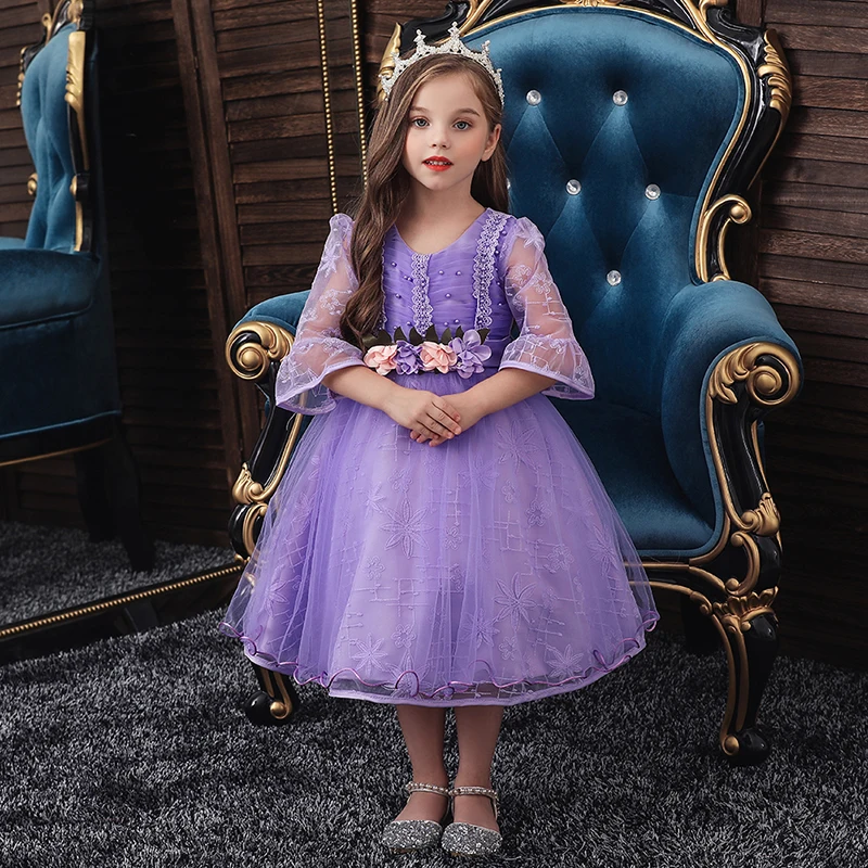 Princess Kids Dresses Girls Causal Wear Dress 3 8 Years Vestido Robe Fille Summer Lace Children Clothing New 2020 | Детская одежда и