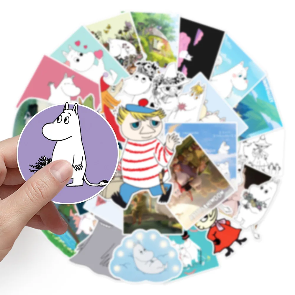 10/30/50 Pcs Cartoon Animal Hippo Fairy Tales Poster Stickers Fridge Phone Laptop Luggage Wall Notebook Graffiti Toys Gifts images - 6