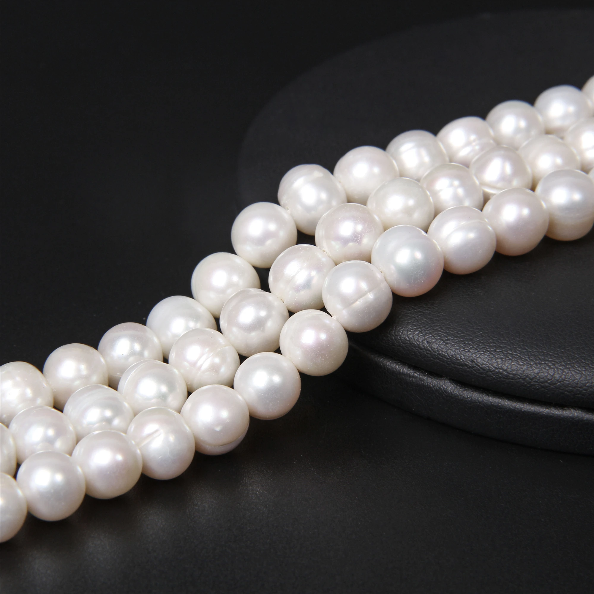 Fine AAA 100% Natural Freshwater White Pearl Beads For Women Jewelry Making DIY Bracelet Necklace Earrings 8-9mm 14'' Accessory