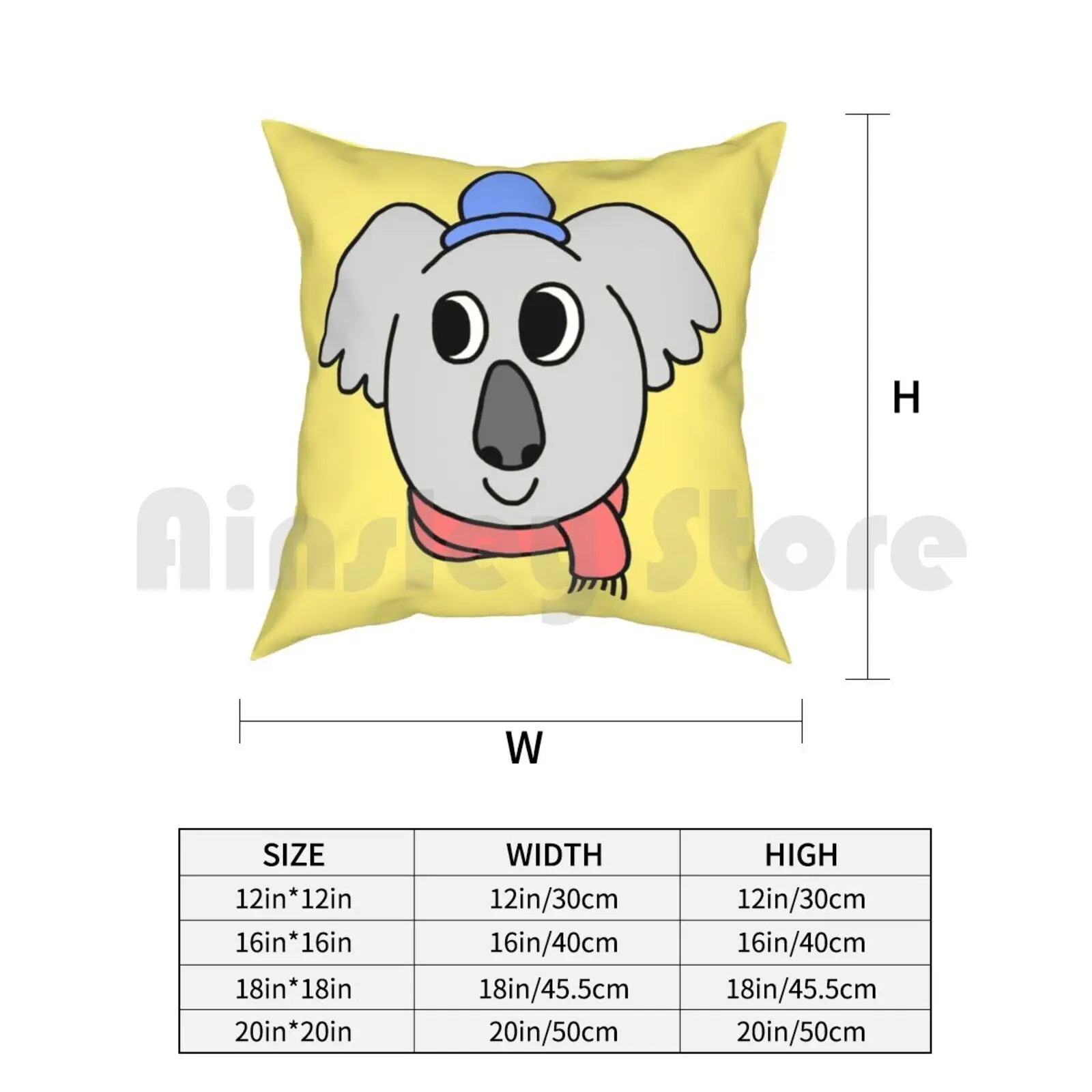 Подушка Kozy Koala с рисунком домашняя мягкая искусственная Обложка уютная