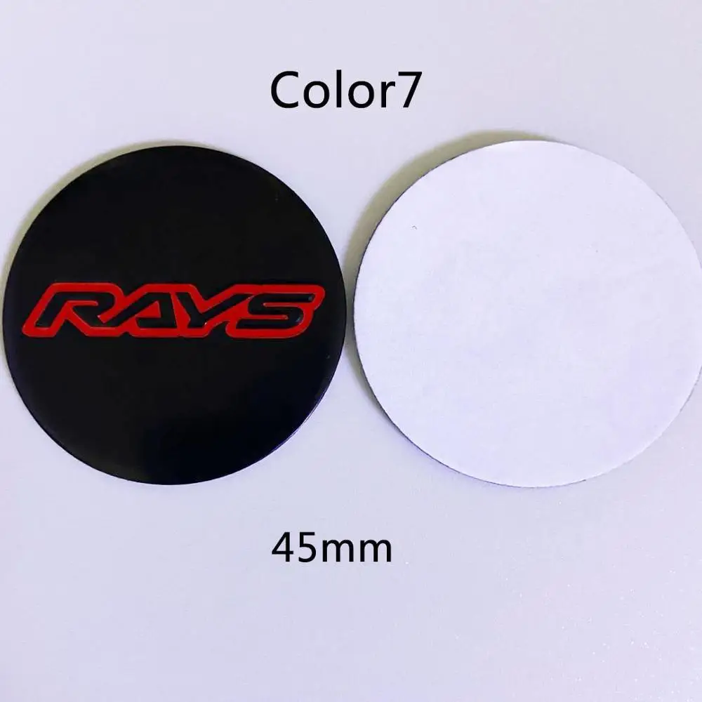 4 шт./лот, 45 мм, 49 мм, 65 мм, центральная крышка колеса автомобиля, наклейка с эмблемой для RAYS, наклейка на крышку ступицы с логотипом гоночного колеса