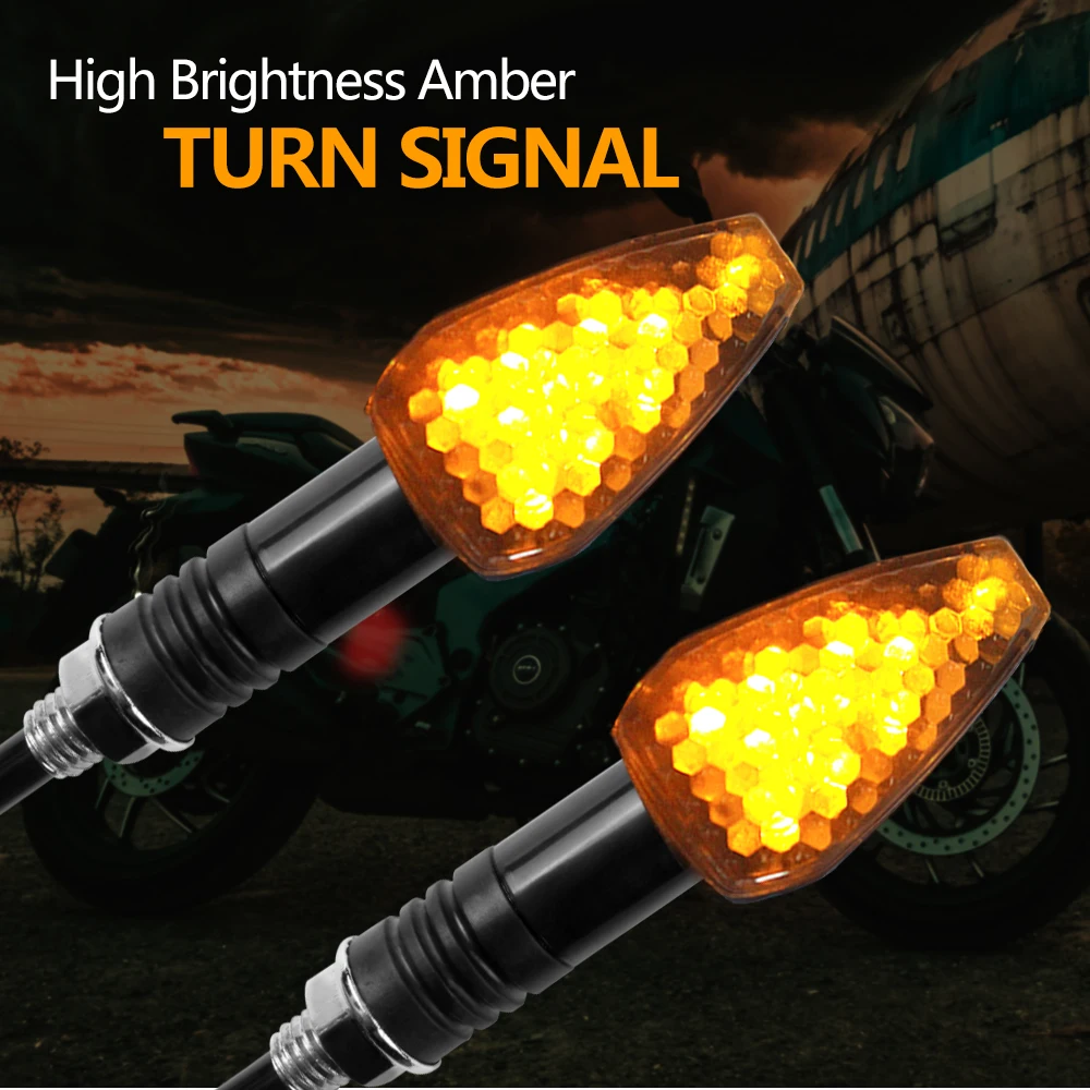 2 шт. светодиодный светильник Сигналы поворота для мотоцикла с 10 мм Универсальный