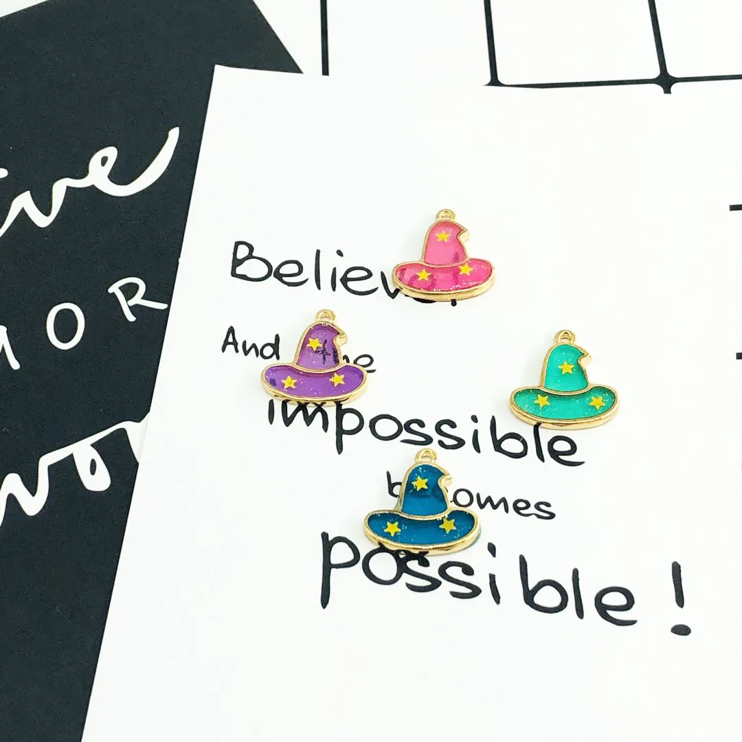 10 шт./лот эмалированная волшебная шляпа волшебник шапочка шармы хэллоуин