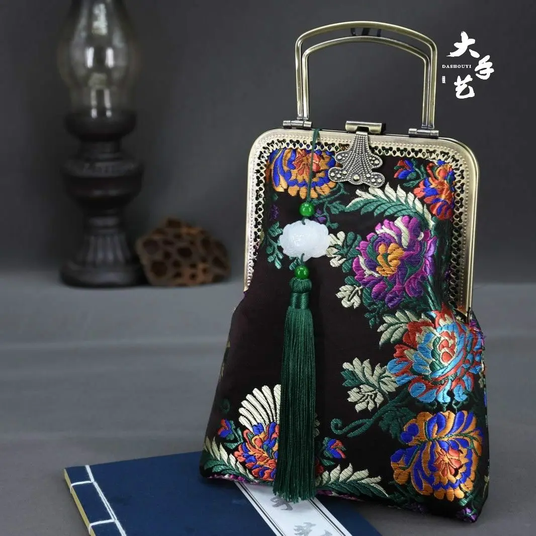 

Spring Flowers Fringe Vintage Fashion Bag Shell Lock Bags Chain Women Shoulder Crossbody Bag Bags Women's Handbags Purses
