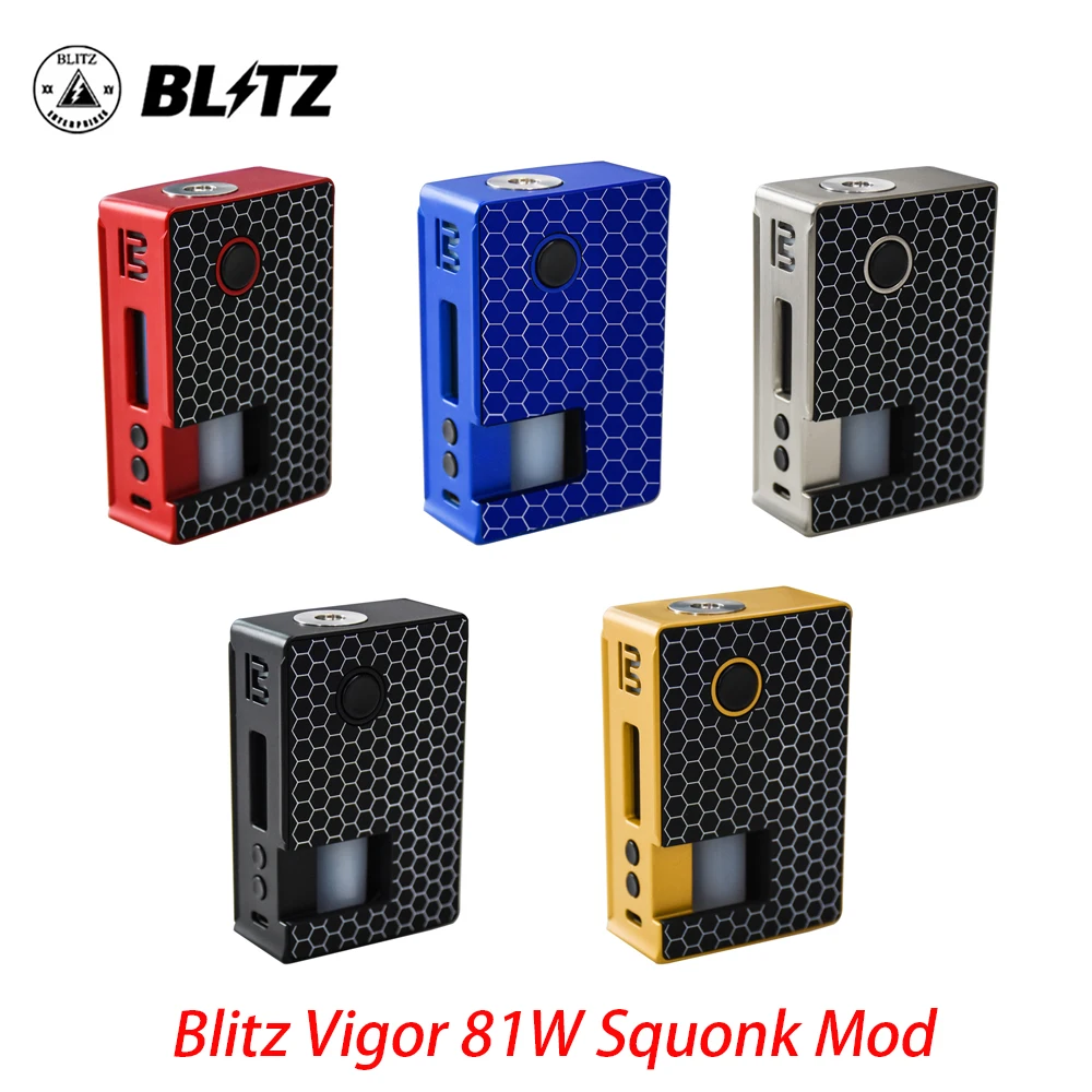 Blitz Vigor 81W TC Squonk MOD By 18650/20700 Battery with 10ml Silicone Bottle & 0.91 Inch OLED Screen Box Mod vs fuchai mod |