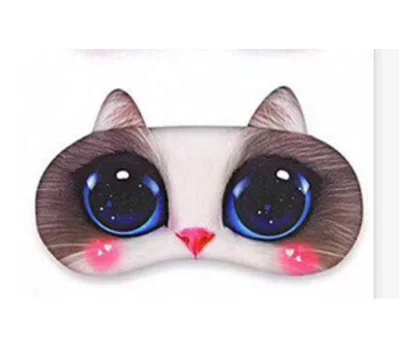 Red cat С рисунком собачки и котика ночная маска для лица на основе маска для глаз тени для век Обложка козырек от солнца натуральный спальный глазную повязку Для женщин Для мужчин мягкие Портативный повязка дорожная защита для глаз - Цвет: Red cat