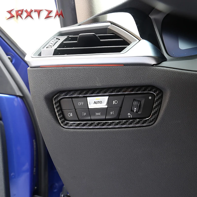 

For BMW 3 series G20 G28 2019 2021 Car Headlight Inner Switch Button Frame Trim Cover