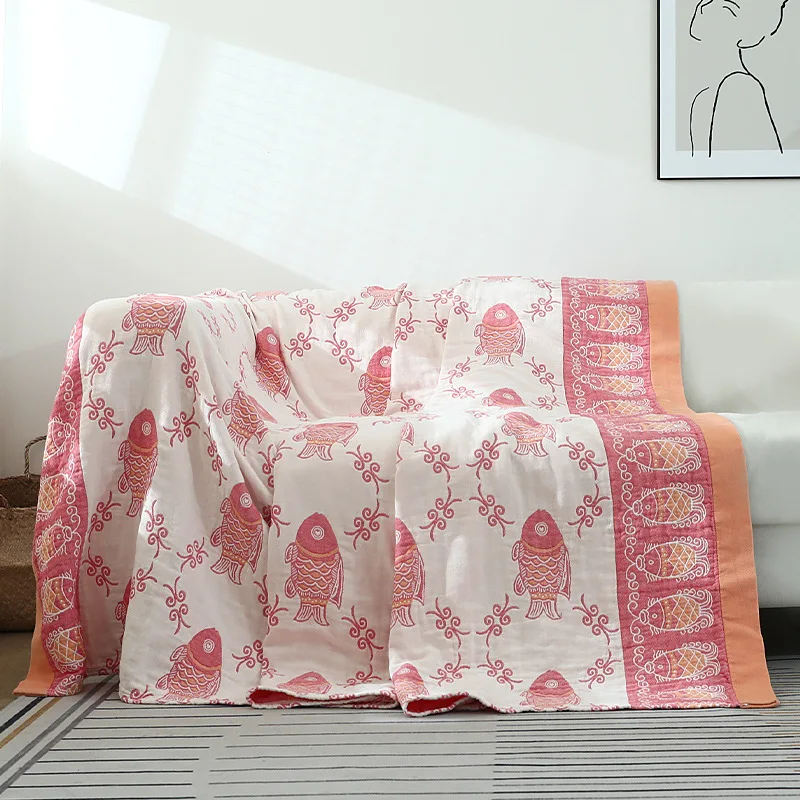 Хлопок марля муслин пледы Одеяло для диван кровать летние легкие кроссовки
