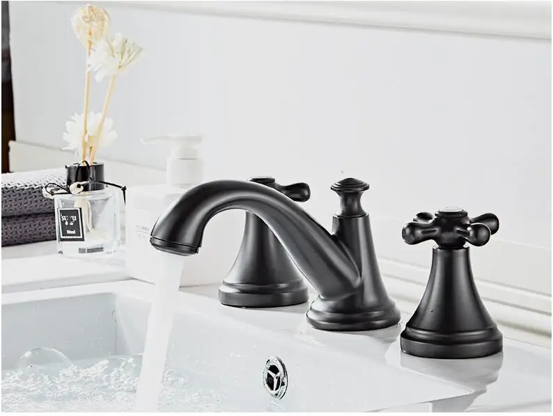 Новый смеситель для раковины латунный кран 8 дюймов с 3 отверстиями ванной