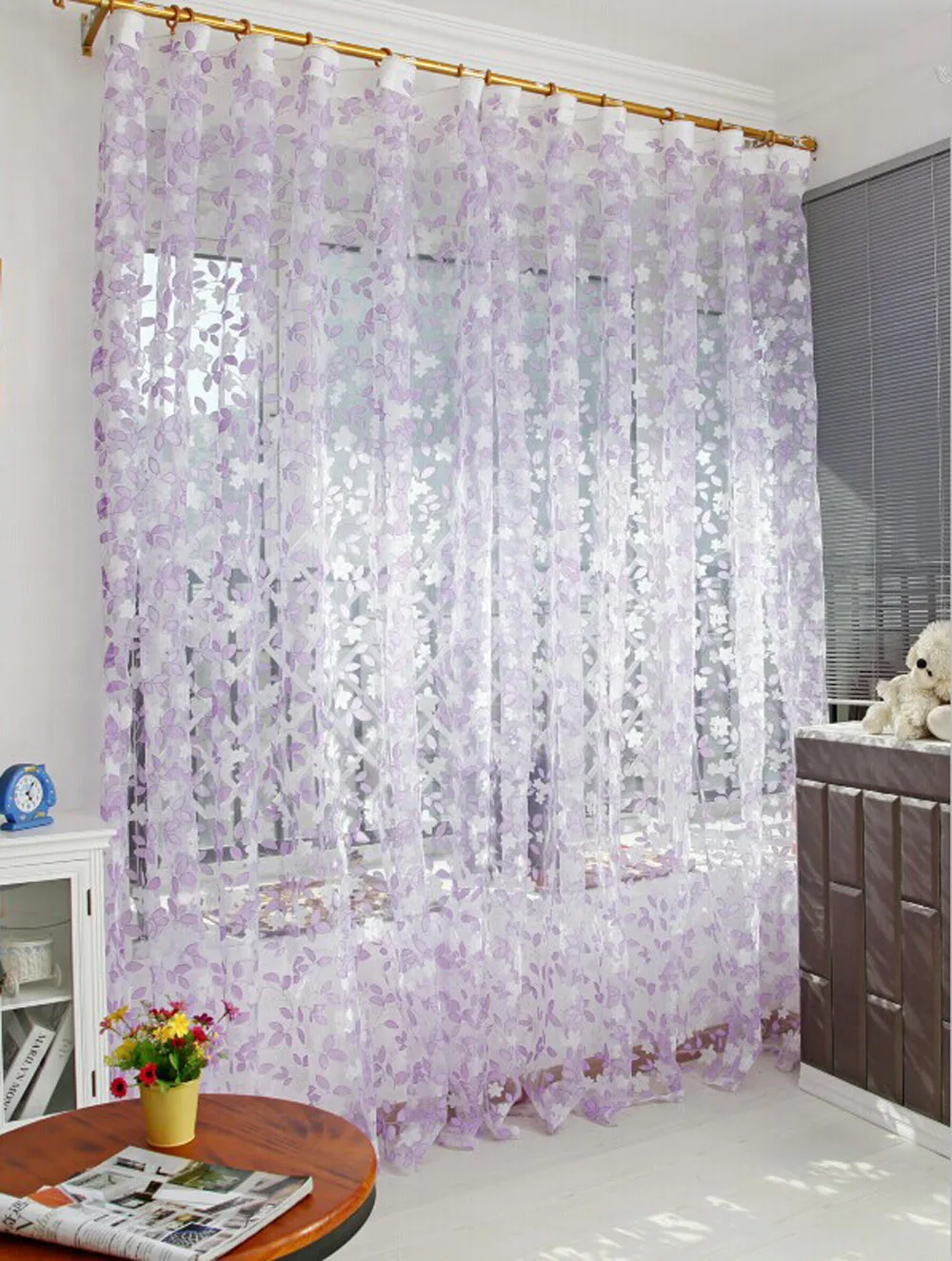 Шторы на кухню из органзы